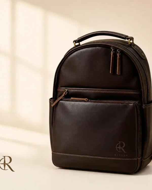 Rivetd Full-Grain Leather Backpack by Rivetd Co