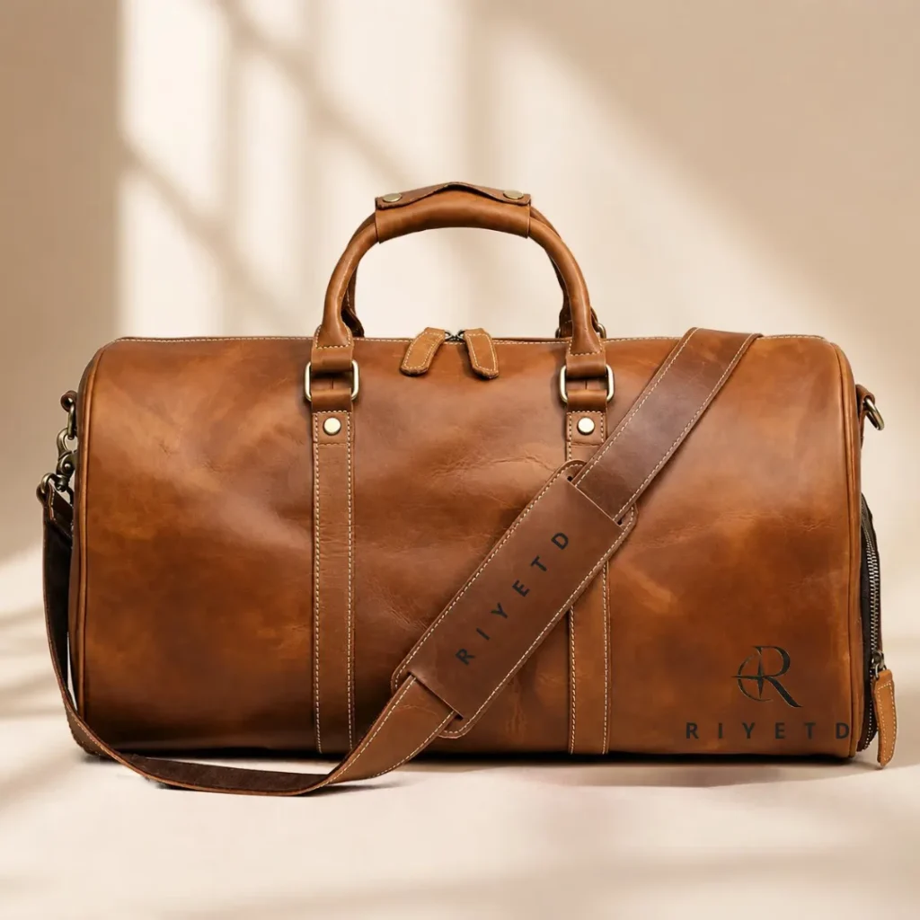 Handmade Leather Getaway Duffle by Rivetd Co
