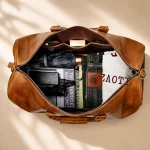 Handmade Leather Getaway Duffle by Rivetd Co, view 2