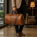 Handmade Leather Getaway Duffle by Rivetd Co, view 4