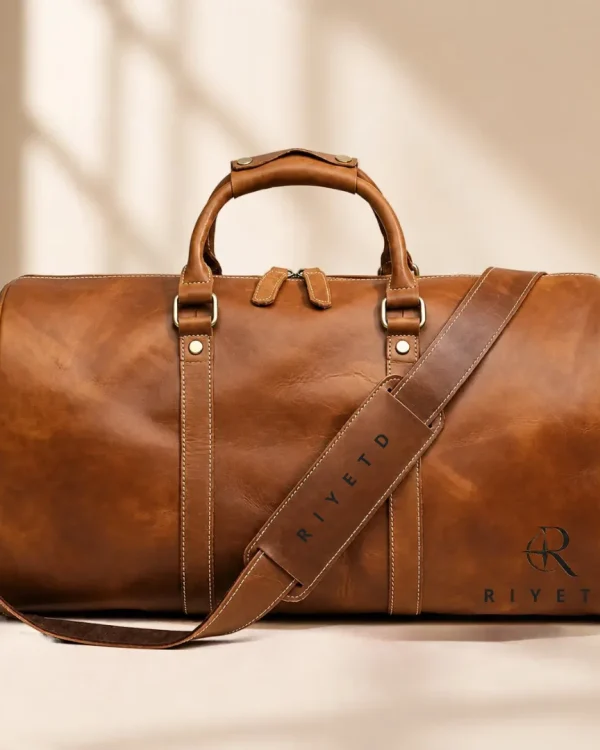 Handmade Leather Getaway Duffle by Rivetd Co